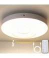 Oppladbar LED taklampe med sensor - Mikrobølgesensor, Ø20cm, 6W, CCT, Hvit