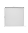 60x60 LED-panel 36W 1-10V dimbar - Høyde:10mm, 116lm/w, UGR19, RA92, hvit kant