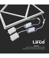 60x60 V-Tac 64W LED-panel Diamond-in-Square - 595x595mm, Lifud driver, flimmerfri, 6500K