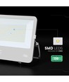 150W LED lyskaster, Slimline - 135lm/W, CREE chip, IP65, sort hus, 6 års garanti