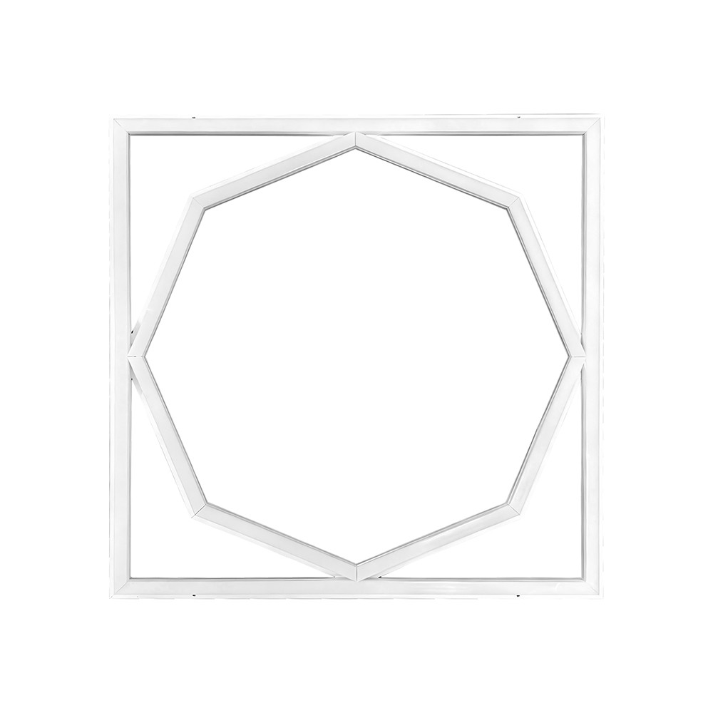 60×60 LED Octagon Borderline panel, 72W – 6500K, Dual Lifud driver, flimmerfri – Kulør : Kald