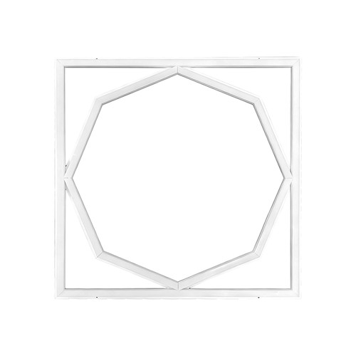 60x60 LED Octagon Borderline panel, 72W - 6500K, Dual Lifud driver, flimmerfri
