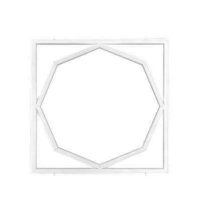 60x60 LED Octagon Borderline panel, 72W - 6500K, Dual Lifud driver, flimmerfri