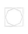 60x60 LED Octagon Borderline panel, 72W - 6500K, Dual Lifud driver, flimmerfri