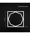 60x60 LED Octagon Borderline panel, 72W - 6500K, Dual Lifud driver, flimmerfri