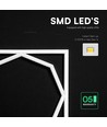 60x60 LED Octagon Borderline panel, 72W - 6500K, Dual Lifud driver, flimmerfri