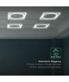 60x60 LED Octagon Borderline panel, 72W - 6500K, Dual Lifud driver, flimmerfri