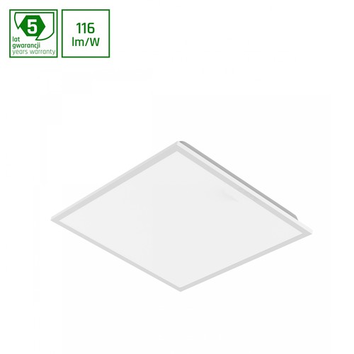 60x60 ALGINE LED-panel, 40W - Bakbelyst, IP40, hvit kant, DALI dimbar