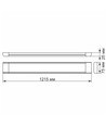 120cm 54W komplett LED-armatur - 5000K, hvit, lysskinne