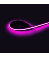 5m 9W/m Lilla/rosa Slim COB strip - 230V, IP67 vanntett, 296 LED, kan klippes hver 10cm