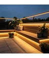 5m 9W/m Gul Slim COB strip - 230V, IP67 vanntett, 296 LED, kan klippes hver 10cm