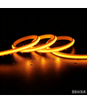 5m 9W/m Gul Slim COB strip - 230V, IP67 vanntett, 296 LED, kan klippes hver 10cm