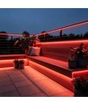 5m 9W/m Rød Slim COB strip - 230V, IP67 vanntett, 296 LED, kan klippes hver 10cm