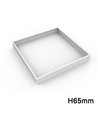 Ramme til 60x60 LED panel - Samlesett, plast hjørner, hvit kant
