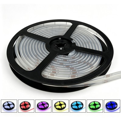 10m 13W/m RGB Dotless COB-LED strip - 24V DC, IP67, 576 LED pr. meter