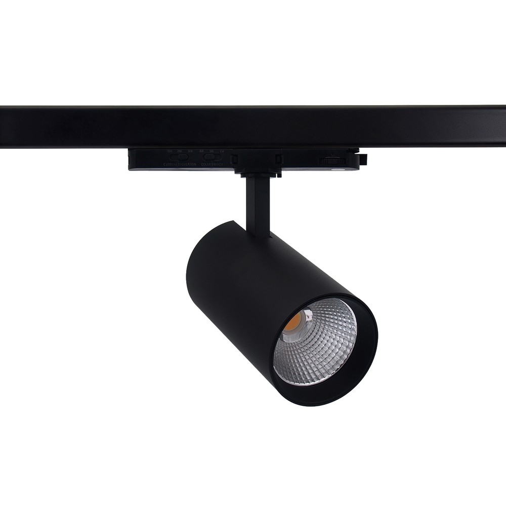 25-30W 3-faset CCT Triac skinnespot - RA98, justerbar CCT & watt, Svart - Dimbar : Dimbar, Kulør : 3-i-1