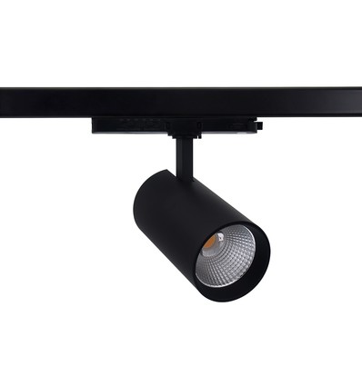 25-30W 3-faset CCT Triac skinnespot - RA98, justerbar CCT & watt, Svart