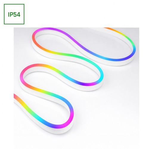 5m 1W/m RGB digital Neon Flex sett - USB 5V, 30 LED pr. meter, IP54, inkl. fjernkontroll