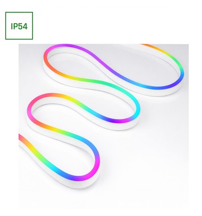 5m 1W/m RGB digital Neon Flex sett - USB 5V, 30 LED pr. meter, IP54, inkl. fjernkontroll