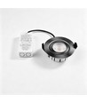 7W RA96 CCT + DimToWarm downlight til isolasjon - Dimbar, Hull: Ø6,8 cm, Mål: Ø9,3 cm, børstet stål