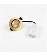 7W Ø8,3cm DimToWarm+CCT innfellingsspot dimbar RA96 - Hull: Ø6,8 cm, Mål: Ø8,3 cm, Gull