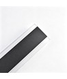 100cm avlang vegglampe - Svart, firkantet, inne / ute, IP65, inkl. lyskilde