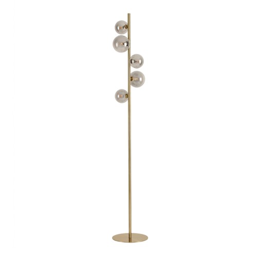 Oliva 5xG9 gulvlampe bronse - 160cm, røykfarget glass, uten lyskilde