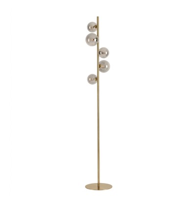 Oliva 5xG9 gulvlampe bronse - 160cm, røykfarget glass, uten lyskilde