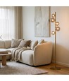 Oliva 5xG9 gulvlampe bronse/røykfarget - 160cm, røykfarget glass, uten lyskilde