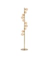Denia 10xG9 gulvlampe messing/rav - 160cm, ravfarget glass, uten lyskilde