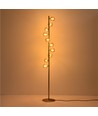 Denia 10xG9 gulvlampe messing/rav - 160cm, ravfarget glass, uten lyskilde