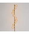Denia 10xG9 gulvlampe messing/rav - 160cm, ravfarget glass, uten lyskilde