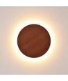 Ø30cm vegglampe - Mørkt tre, 6W, 2700K, IP20