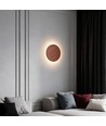 Ø30cm vegglampe - Mørkt tre, 6W, 2700K, IP20