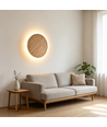 Ø30cm vegglampe - Lyst tre, 6W, 2700K, IP20