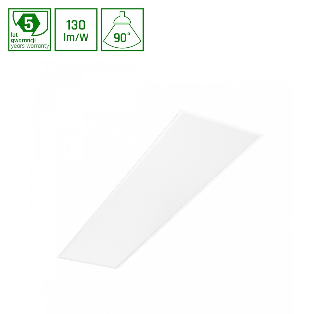 30x120 LED-panel, 40W - UGR19, RA90, DALI dimbar, bakbelyst, hvit kant - Dimbar : DALI dimbar, Kulør : Nøytral