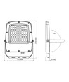 50W LED-lyskaster CCT - IP65, 3 lysfarger, utendørs