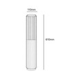 FYRON Bollard hagelampe, Grå - E27, 61 cm, IP54 utendørs, pullert