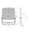 200W LED lyskaster - CCT, IP65, utendørs, arbeidslampe
