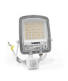 30W LED-lyskaster med sensor - CCT, IP65, PIR bevegelsessensor, sort kabinett