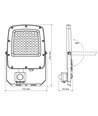 50W LED-lyskaster med sensor - CCT, IP65, bevegelsessensor, utendørs