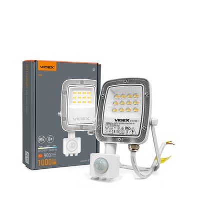 10W LED-lyskaster med sensor - CCT, IP65, PIR-bevegelsessensor, arbeidslampe, utendørs