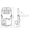 10W LED-lyskaster med sensor - CCT, IP65, PIR-bevegelsessensor, arbeidslampe, utendørs