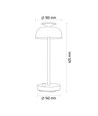 Oppladbar LED skrivebordslampe med white noise - RGB+W, nøytral hvit, bærbar