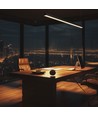 120cm Kontorlampe, Justerbar Watt og CCT - 3 lysfarger, 20W/30W/40W, 5 års garanti