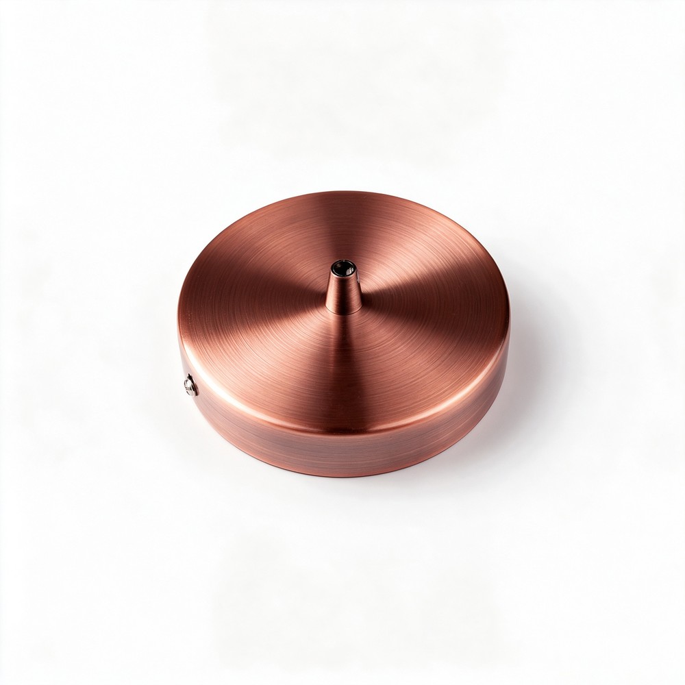 Baldakin i rødkobber farge - Ø12cm, høyde 2,5cm, 1 hull, takrosett