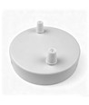 Baldakin i hvit - Ø12cm, høyde 2,5cm, 2 hull, takrosett