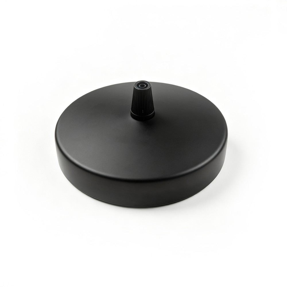 Baldakin i sort - Ø12cm, høyde 2,5cm, 1 hull, takrosett