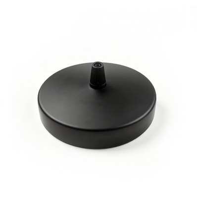 Baldakin i sort - Ø12cm, høyde 2,5cm, 1 hull, takrosett