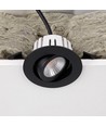 7W RA96 CCT + DimToWarm downlight til isolering - Dimbar, Hull: Ø6,8 cm, Mål: Ø8,3 cm, sort